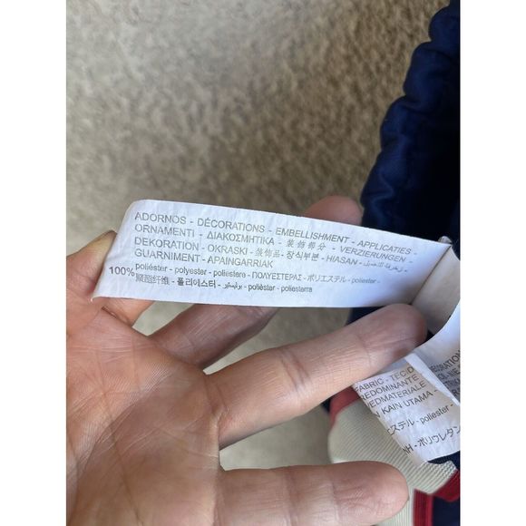 Zara wide leg striped track pants - size small - navy blue/red/white - Picture 7 of 7